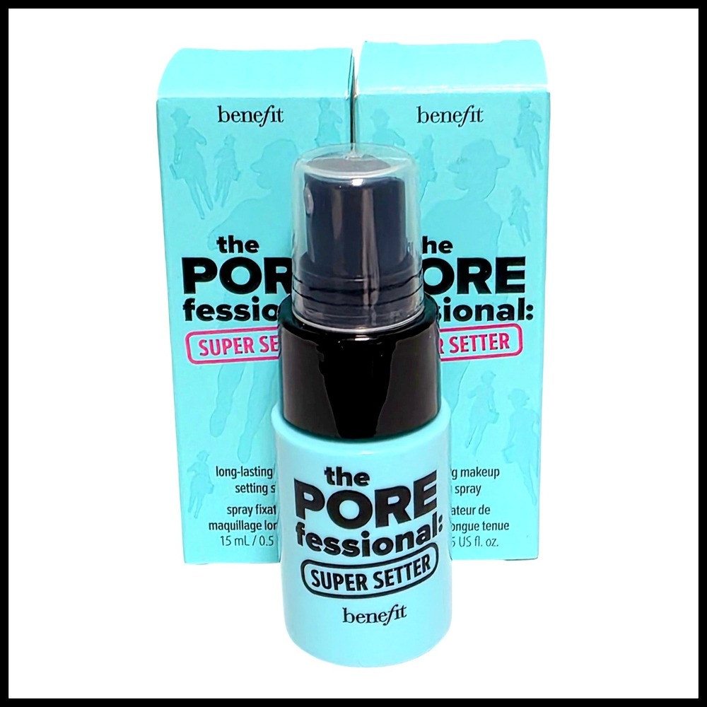 2 x Benefit Cosmetics The POREfessional Super Setter Makeup Setting Spray 0.5oz